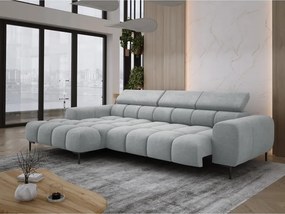 Narożnik PLAZA S Lewostronny z elektryczną regulacją siedziska w tkaninie CLOUD 81 WERSAL