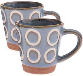 Zestaw 2 ceramicznych kubków Kroužky 100 ml,jasnoniebieskie