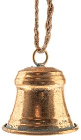 Metalowy dzwonek 7,5 cm, kolor złoty, rustykalny