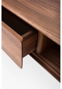 Brązowa szafka pod TV z litego drewna dębowego 220x45x45 cm Fawn – Gazzda