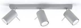 Szara lampa sufitowa Nice Lamps Etna, dł. 45 cm