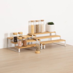 Półka na blat kuchenny 2w1 ORDERA, długość od 32 do 64 cm