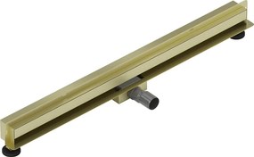 Mexen Flat Wall odpływ liniowy ścienny 2w1 80 cm, złoty szczotkowany - 1A30080