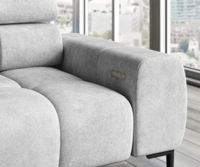 Narożnik PLAZA L Lewostronny z elektryczną regulacją siedziska w tkaninie Solar 80 WERSAL