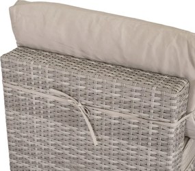 Zestaw Mebli Ogrodowych COLUMBUS Szary Modułowy Sofa Fotele Stolik Tarasowy Technorattan Nowoczesny