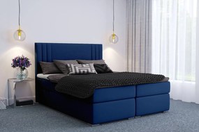 Łóżko kontynentalne MAO 160x200 czarne velvet z pojemnikiem LAVERTO