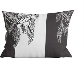 Poszewka na poduszkę z mikrofibry TIRSO 50x70 cm, szaro-biała