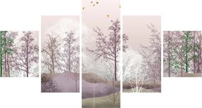Obraz lasu (125x70 cm)