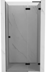 Mexen Lunar L drzwi prysznicowe uchylne prawe 85 cm, transparent, czarne - 834L-085-000-70-00-P