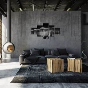Obraz - Czarno - biały most (125x70 cm)