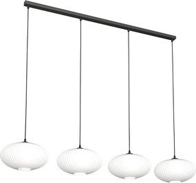 Szklana lampa wisząca z mlecznymi kloszami - 5X D174 Z7-R97