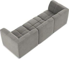 Szara aksamitna sofa 255 cm Aloha – Makamii