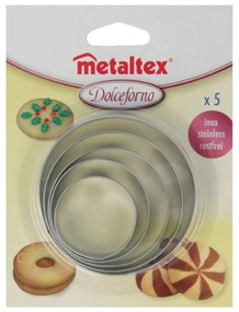 Zestaw 5 foremek do wykrawania w kształcie kółek Metaltex Cookie Cutters