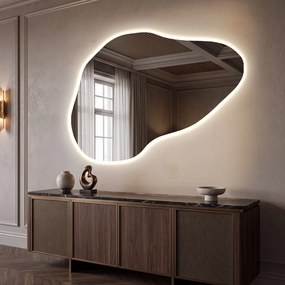 Nieregularne Lustro Dekoracyjne LED do Salonu P221