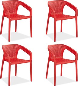 Krzesło ogrodowe 55x74,5x54 cm czerwone