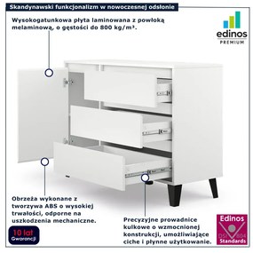 Biała Komoda Z Szafką I Szufladami H5-H59