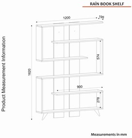 Biblioteczka Rain White Walnut
