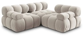 Beżowa aksamitna sofa modułowa 282 cm Bellis – Micadoni