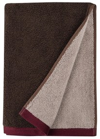 Brązowy ręcznik kąpielowy z bawełny organicznej frotte 70x133 cm Soft – Mette Ditmer Denmark