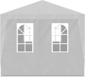 Pawilon eventowy 3x9m ze ściankami i oknami - biały namiot imprezowy, altana ogrodowa