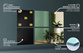 Kwadratowe płytki lustrzane samoprzylepne