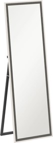 HOMCOM Lustro pełnej długości, rama MDF, folia odporna na stłuczenia, 162,6 x 53,3 cm, Szare