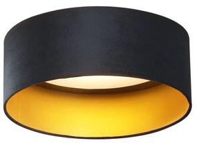 Nowoczesna lampa sufitowa czarny aksamit 40 cm z LED z 3-stopniowym ściemnianiem - Sue Nowoczesny Oswietlenie wewnetrzne