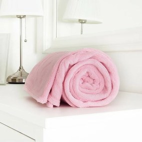 B.E.S. Petrovice Kocyk dziecięcy z mikroflaneli exclusive różowy, 110 x 140 cm