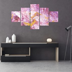 Obraz - Różwa abstrakcja (125x70 cm)