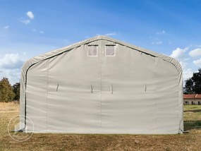 TOOLPORT Namiot rolniczy 6x6m, PVC 850, szary, Podłoże betonowe - (6678173)