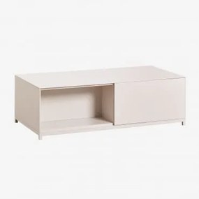 Prostokątny Stolik Kawowy 120x60 Cm Z Mdf Kivora Gardenia Biel - Sklum