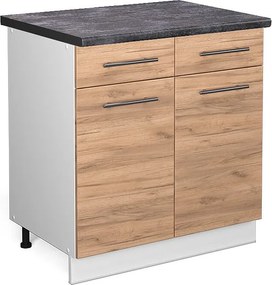 Szafka dolna do kuchni złoty dąb energetyczny 80x60x82 fame-line