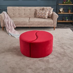Stołek Alis Pouf Czerwony