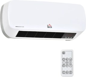 HOMCOM Grzejnik ścienno-2000W z pilotem zdalnego sterowania 2 tryby grzania wyświetlacz LED timer 12h do łazienki