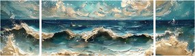 Obraz - Malowanie morza (170x50 cm)