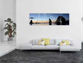 Obraz - plaża o zachodzie słońca (170x50 cm)