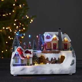 Grająca wioska świąteczna LED