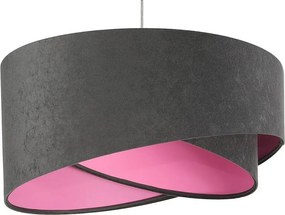Lampa wisząca GEMSTONE GRAY grafitowa/różówa