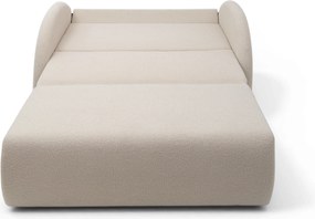 Sofa rozkładana Nubi trzyosobowa 140 cm z pojemnikiem - jasny beżowy boucle Quelle 03