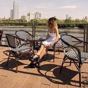 Krzesło kawiarniane w stylu paryskim Cafe Azure