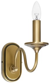 Świecznikowy kinkiet mosiężny w patynie FS-K1