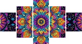 Obraz - Kalejdoskopowa mandala (125x70 cm)