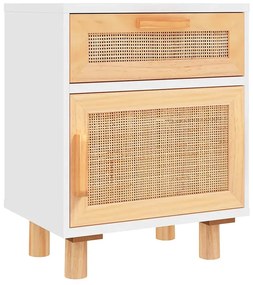 Biała skandynawska szafka nocna z szufladą A5-Z96