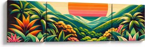 Obraz - Kolorowy zachód słońca (170x50 cm)