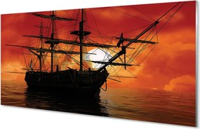 Szkło do Kuchni na Ścianę Słoneczny Rejs Statkiem