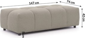 Szarobrązowy podnóżek Albane – Ropez