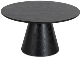 Czarny kawowy stolik na stożkowej podstawie H2-F73