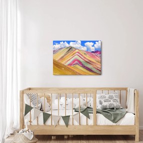 Obraz - Rainbow Mountain, Peru (70x50 cm)
