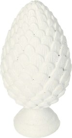 Dekoracja White Cone 13cm