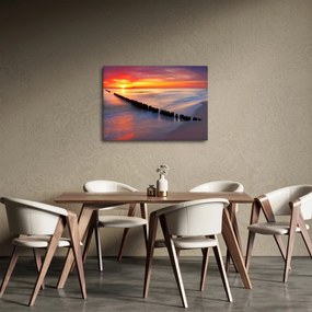 Obraz - Sunset, Baltic Sea, Poland (70x50 cm)